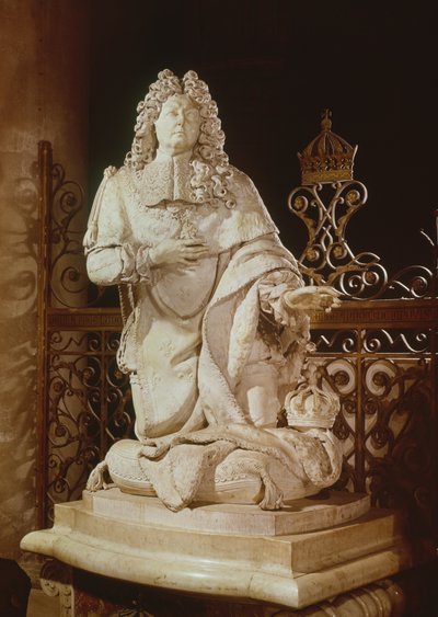 De gelofte van Lodewijk XIII (1601-43) detail van Lodewijk XIV (1638-1715) 1715 (marmer) door Antoine Coysevox